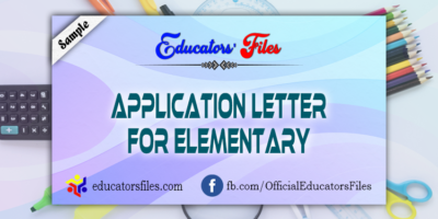 application letter for elementary