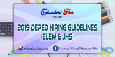 deped hiring guidelines 2019 (Elem & JHS)