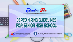 DepEd Hiring Guidelines for Senior High School Teachers 2019