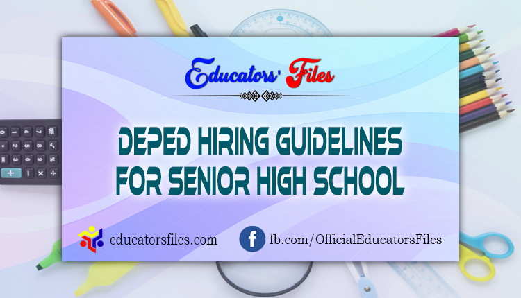 deped hiring guidelines for senior high school