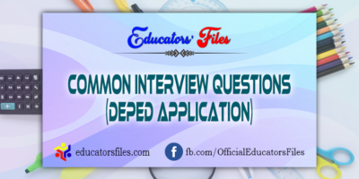 Common Interview Questions - DepEd Application