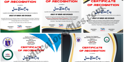 Certificate of Recognition for Guest of Honor and Speaker Templates