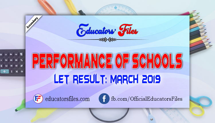 let result secondary performance of schools