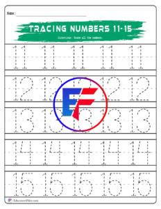 Number Tracing (11-15)