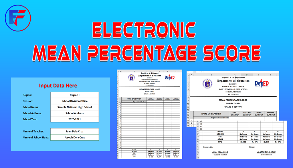 Electronic Mean Percentage Template