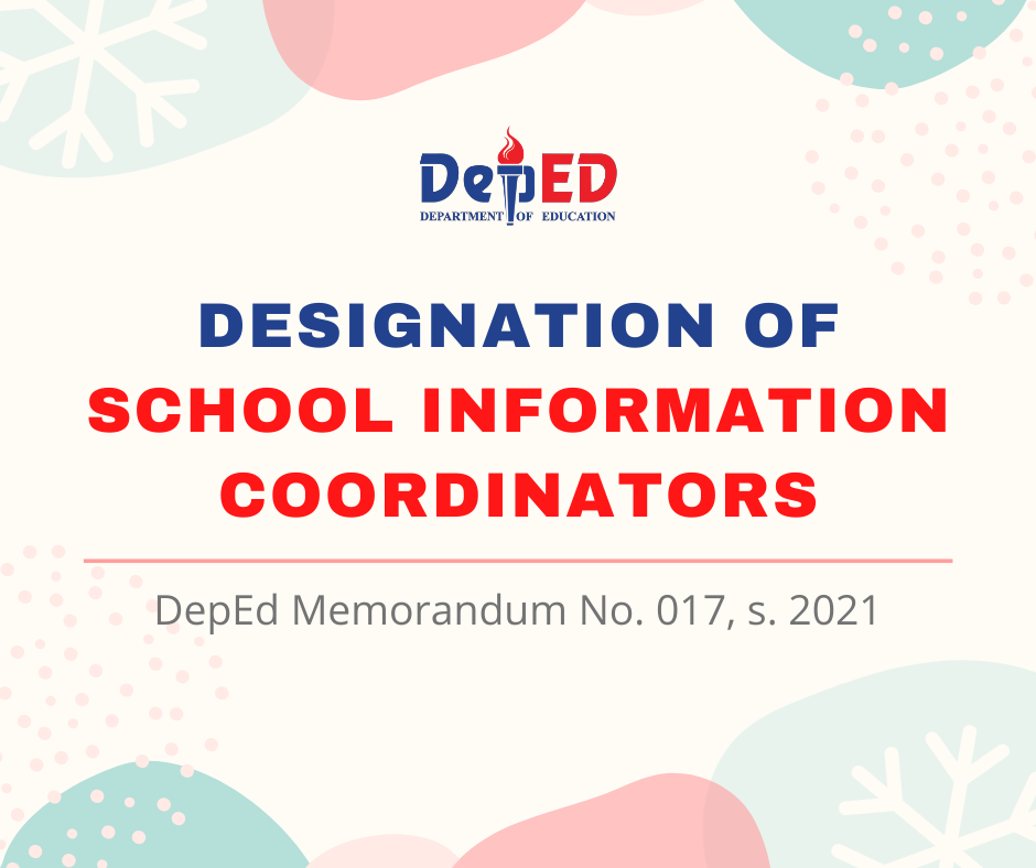 Designation of School Information Coordinators