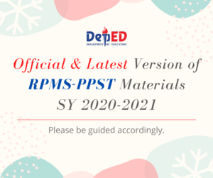 RPMS-PPST Materials For SY 2020-2021 » Educators' Files