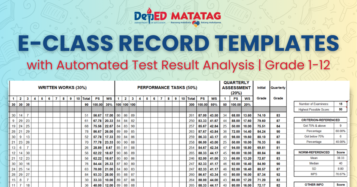 MATATAG EClass Record Curriculum with Automated MPS » Educators' Files