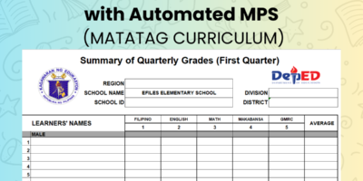 Grade 2 E-Class Record (MATATAG) with Automated MPS