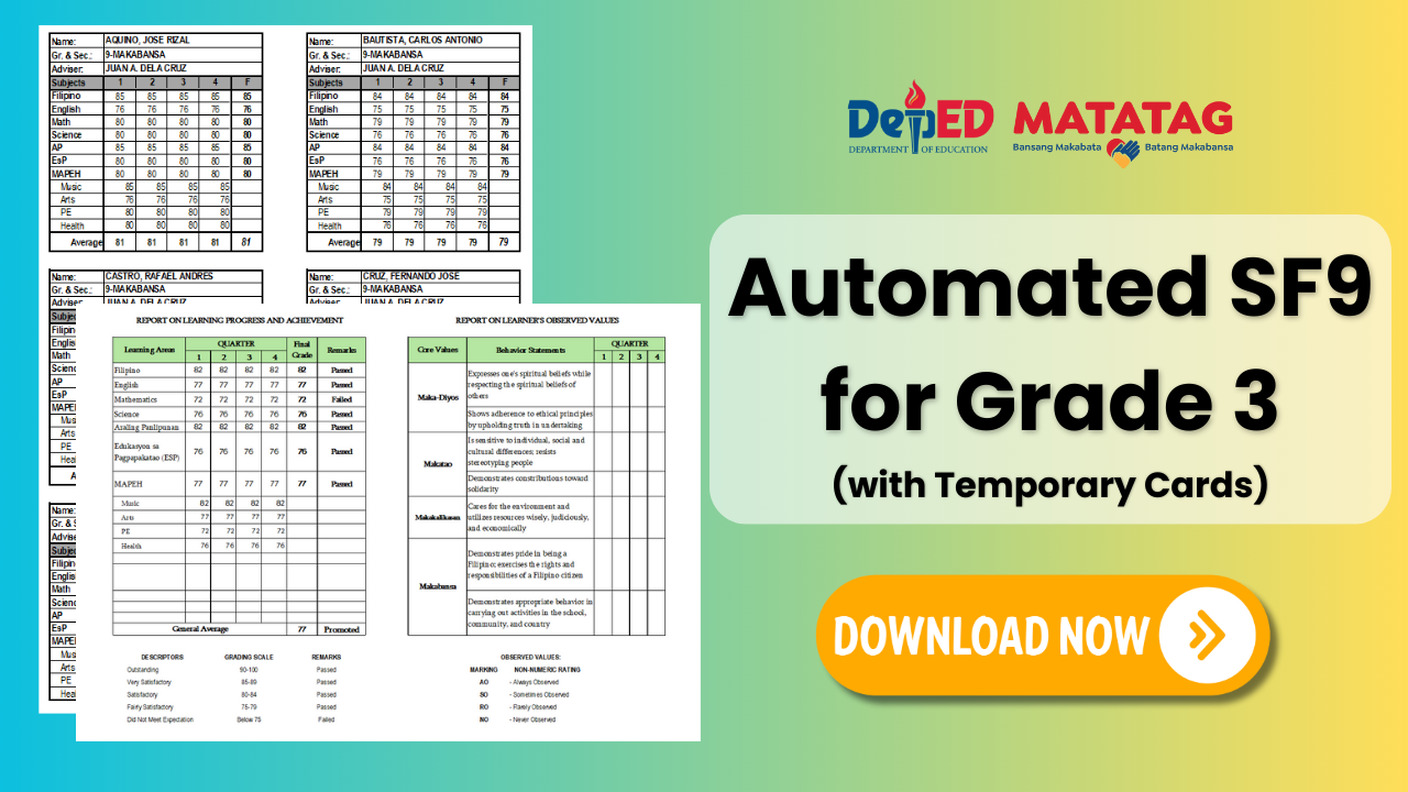 Automated SF9 for Grade 3