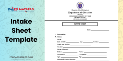 Intake Sheet Template